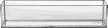Dekorativní svítidlo Lene Bjerre podlouhlá skleněná lucerna Adrine s šedým rámečkem, délka 44,5 cm