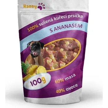 Pamlsek pro psa Hanny Food 100% sušená kuřecí prsíčka 100 g