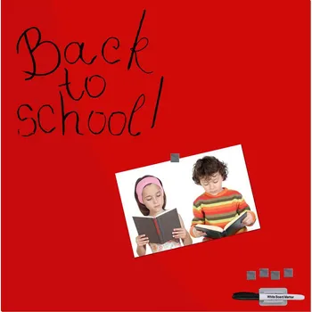 Skleněná magnet. tabule 45x45, Červená - Poslední kusy