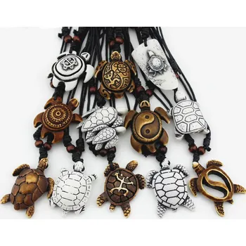 Přívěsek Přívěsek na krk želva - bílá jin jang