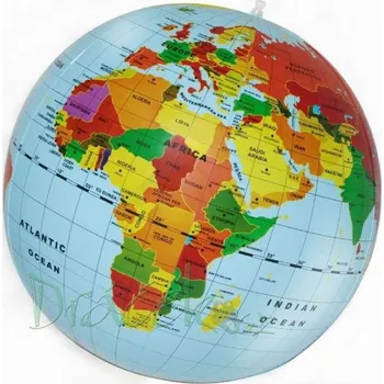 Nafukovací míč Eureka Toys Nafukovací globus 50 cm - Zeměkoule
