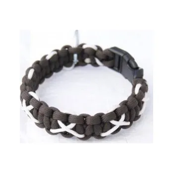 Obojek pro psa Obojek - hnědá s bílou - 24cm