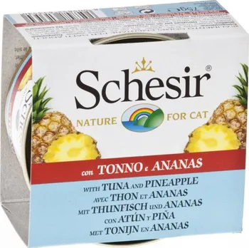 Krmivo pro kočku Schesir Cat Fruit konzerva tuňák/ananas 75 g