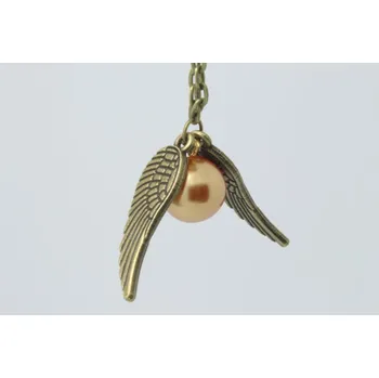 Řetízek Náhrdelník a přívěšek zlatonka - Harry Potter