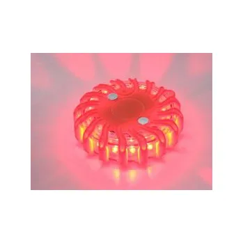 Maják LED výstražné světlo 16LED, červené (wl-h01red)