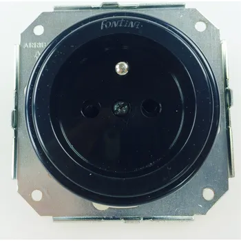 vypínač FONTINI by Font Barcelona Plastová zásuvka Garby Colonial/černá 31 208 02 2