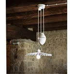 ALDO BERNARDI Porcelánové stahovací svítidlo retro s protizávažím Linea Piega 2 Proveden: Modrá linka 215.FB