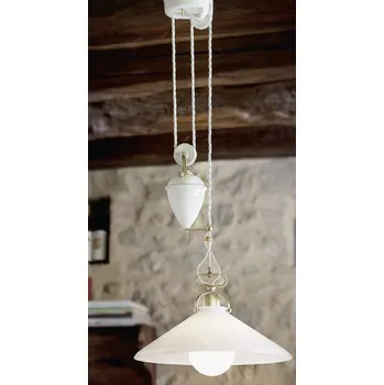 ALDO BERNARDI Porcelánové stahovací svítidlo retro s protizávažím Linea Tenda 3915