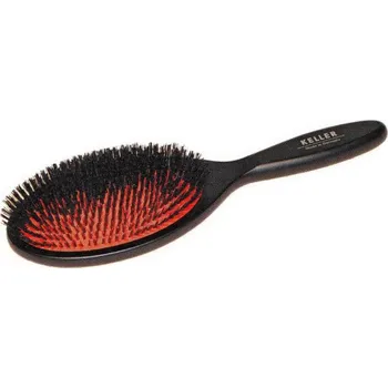 kartáč na vlasy Plochý kartáč z bukového dřeva s kančími štětinami Keller 124 06 40 - 80 x 245 mm (124 06 40, 2124 06 40) + dárek zdarma