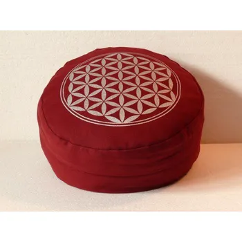 Dekorativní polštářek Květ života - Meditační polštář vínový (Květ života - Meditační polštář vínový)