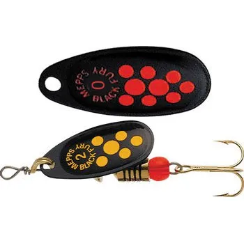 Umělá nástraha Třpytka MEPPS Black Fury 2 černá/oranžová (Comet BF2 černá/oran)