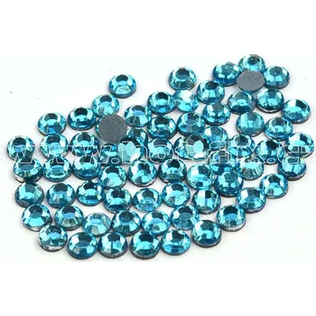 hot-fix skleněné nažehlovací kameny na textil barva 120 Aquamarine, velikost SS6 až SS30 barva: polobroušený barva 120 Aquamarine, velikost: velikost SS 6, balení: balení 1grs /144ks