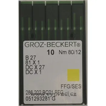 jehla B27 80 SES Groz-Beckert, balení 10ks Jednotka: balení 10ks***SKLADEM 6 balení