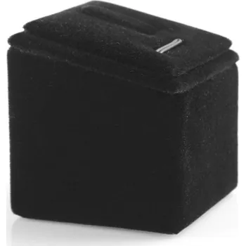 Šperkovnice Stojánek na prstýnky, černý samet single (PR-C)