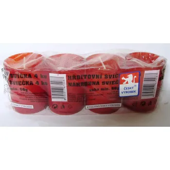 Svíčka AGRI Slatinice Hřbitovní svíce 4 x 60g