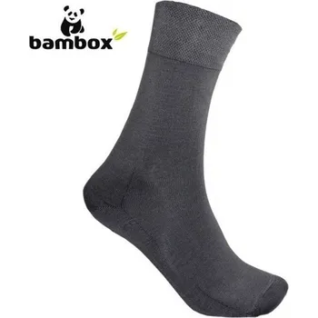 MANAGER luxusní bambusové ponožky Bambox - EXTRA BOX 35-38 tm. šedá