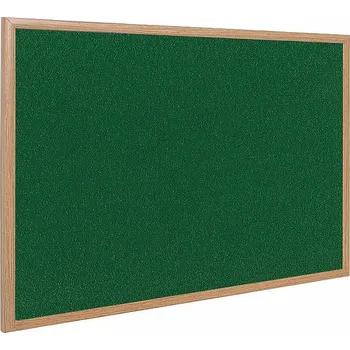 Textilní nástěnka dřevěný rám 200 x 100 cm (zelená)