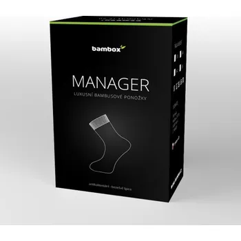 Pánské ponožky MANAGER luxusní bambusové ponožky Bambox - EXTRA BOX 47-50 mix barev