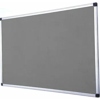 Nehořlavá textilní nástěnka AL rám 240 x 120 cm (šedá)