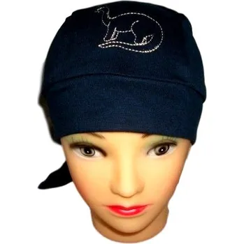 Čepice Betty Mode (ušito v ČR) Jarní pirátka tmavě modrá s dinem obvod 45-49,50-53 cm