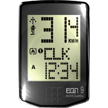 Tachometr Cyklocomputer Echowell EON 9 ..Velikost: černá