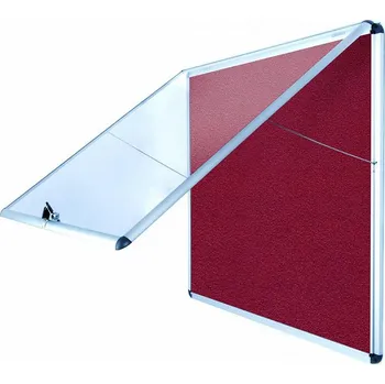 Nehořlavá textilní vitrína AL rám 1142 x 953 mm (15xA4) - červená