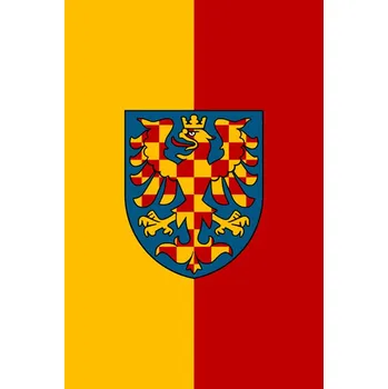 Vlajka Moravská vlajka svislá 100x150 cm, karabinky a tunýlek (polyester 120 g/m2)