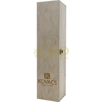 Dárková krabička VINAŘSTVÍ KOVACS Dřevěná dárková krabička s logem na 1 láhev 0.5 L