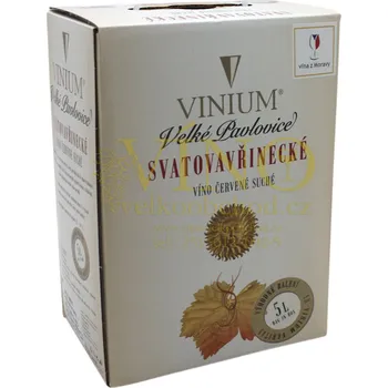 Víno VINIUM Velké Pavlovice Víno - BIB Svatovavřinecké 5 l Vinium