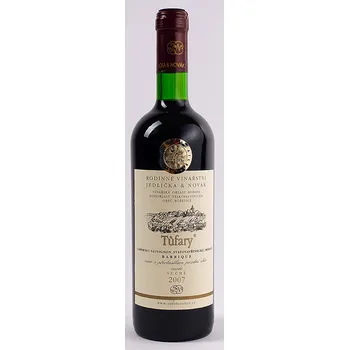 Víno Jedlička & Novák Rodinné vinařství Jedlička Bořetice Cuvée Tůfary 2007 (CSG+VAV+Merlot) pozdní sběr 0,75 L suché moravské červené víno BARRIQUE