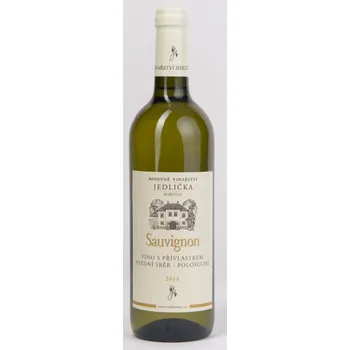 Víno Jedlička & Novák Rodinné vinařství Jedlička Bořetice Sauvignon 2014 pozdní sběr 0,75 L polosuché moravské bílé víno