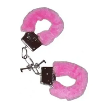 Plyšová pouta na prst, růžová (přívěsek pouta na prsty)