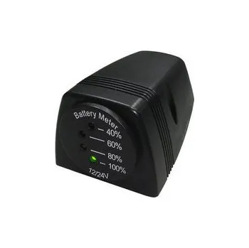 Tester autobaterie LED indikátor baterie 12-24V včetně držáku (34543)