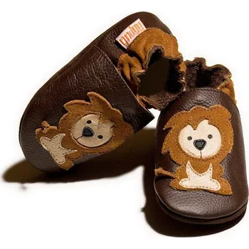 Capáčky Liliputi kožené capáčky lvíček hnědé