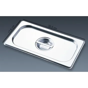 Víko na gastronádobu GN 1/3 bez úchytů, STANDARD (Víko nerez standard GN 1/3 bez úchytů)