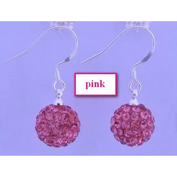 Náušnice Blingstar Náušnice SHAMBALLA - Visací - Rose Pink - E477