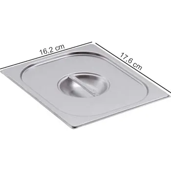 Víko na gastronádobu GN 1/6 bez úchytů, STANDARD (Víko nerez standard GN 1/6 bez úchytů)