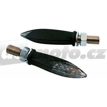 Osvětlení pro motocykl Blinkr LED diodový SPEAR - černý - kouřové sklo (1ks)