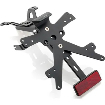 Držák SPZ Rizoma Nastavitelný držák RIZOMA FOX s osvětlením SPZ a odrazkou pro skútr BMW C600 Sport Černá