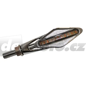 Osvětlení pro motocykl Blinkr LED diodový CLIP - chromový