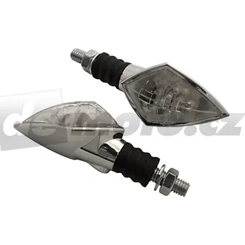 Osvětlení pro motocykl Blinkr LED diodový PENTA - chromový (1ks)