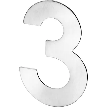Domovní cedule Domovní číslo ACT "3" nerez (Výška číslice :12 cm)