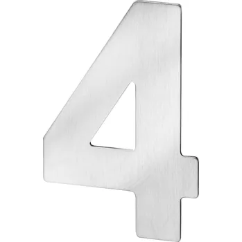 Domovní cedule Domovní číslo ACT "4" nerez (Výška číslice :12 cm)