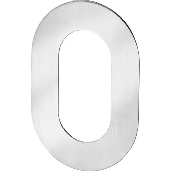 Domovní cedule Domovní číslo ACT "0" nerez (Výška číslice :12 cm)