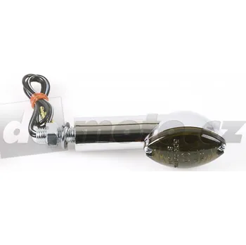 Osvětlení pro motocykl Moto miniblinkr CAT EYE - chromový prodloužený - kouřové sklo