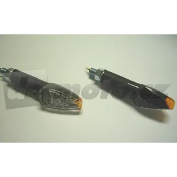 Osvětlení pro motocykl Blinkr LED diodový PEAK - karbonový - prodloužený (1ks)