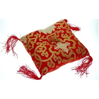 Polštářek pod tibetskou mísu 14 cm červený