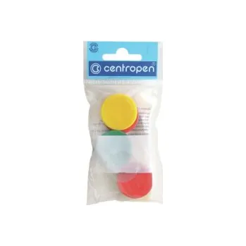 Dekorativní magnet Magnety Centropen - průměr 30 mm / barevný mix / 6 ks
