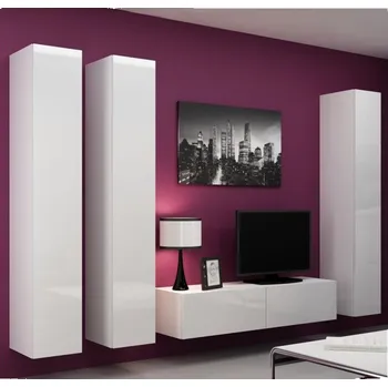 Obývací stěna Cama Meble Vigo 14 bílá/bílý lesk