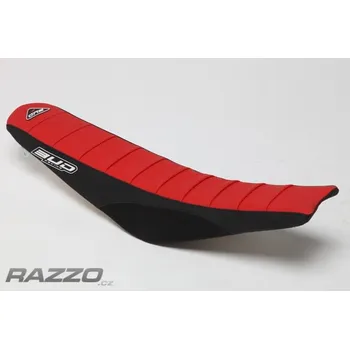 Moto sedlo Potah sedla BudRacing Seat Cover FullTraction Yamaha YZ450F 10-13 RedBlack BUD logo